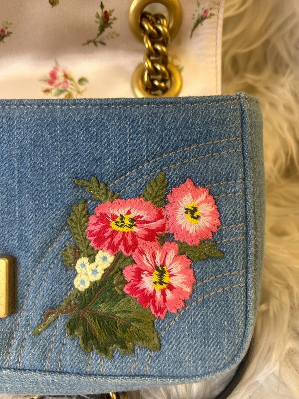 Special Edition: Gucci Embroidered Denim GG Marmont Mini